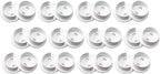 QCAA Heavy Duty Solid Metal Pole Socket Set, 1-3/8'', Matte White, 12 Pairs, Made in Taiwan