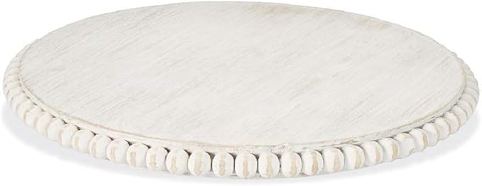 White Beaded Lazy Susan