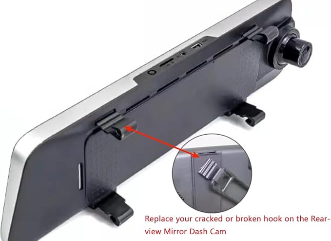 Bracket Rearview Mirror Dash Cam Holder - Convenient Replacement for Cracked or Broken Hook with Straps - Universal Accessories