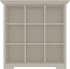OSCHF Wooden Cube Shelf Bookcase - Modern 3 Tiers Floorstanding Open Bookshelf with Base for Home and Office, 9 Cubes Storage