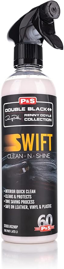 P & S PROFESSIONAL DETAIL PRODUCTS Swift Clean & Shine - Interior Cleaner & Protectant for Leather, Vinyl, Plastic - Cleans, 