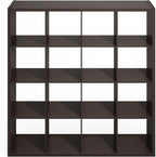 Furinno Simple Cube Storage Organizer, 16-Cube Display Shelf, Open Back Shelving Unit, Storage Shelves, Extra Thick Frame, fo