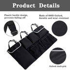 Car Storage Organizer Trunk, Foldable Bin, Box, Tote Organizer, Suitable for Small Cars, Compatible with Jeep, Q5, MPV Etc (Bla