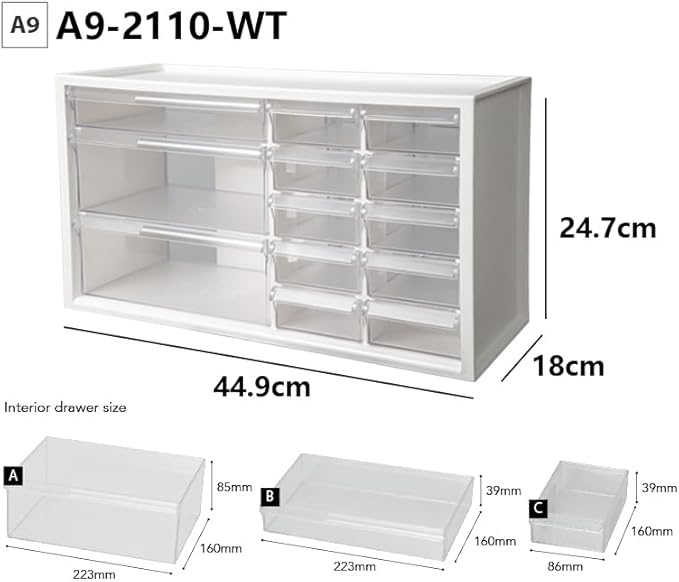 livinbox 13 Drawers and Dividers Desk Drawer Organizer for Hair Accessories Arts Crafts Sewing Supplies Stationary Teacher To