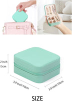 ZPROW Travel Jewelry Case, Mini Portable Jewelry Travel Boxes, Small Jewelry Organizer for Rings, Earrings, Pendants, Watches