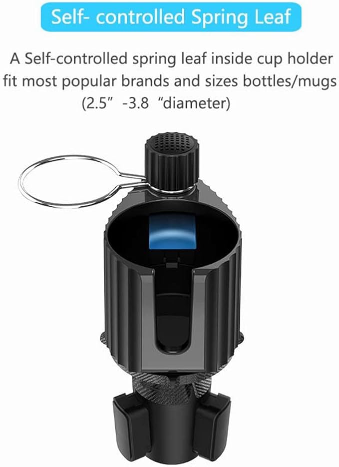 4-in-1 Car Cup Holder Expander Tray,Detachable Car Food Tray Retractable with Dual Cup Holder, Phone Holder, 360°Rotation Adjustable Base, Road Trip Essentials Car Accessories (A01)
