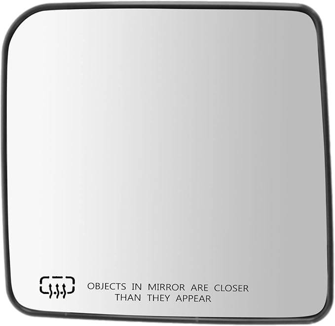 TRQ Passenger Side Mirror Glass Heated Compatible with 2011-2017 Jeep Wrangler 2018 Wrangler JK CH1325109