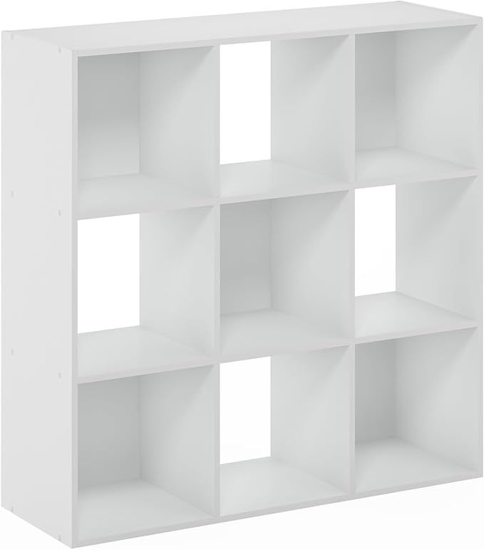 Furinno PELLI Closet Organizers and Storage, 9-Cube Closet Organizer, Open Shelf Closet Storage, for Wardrobe, Bedroom, Livin