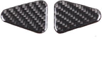 Seat Belt Adjuster Base Panel Cover Compatible with Tesla Model 3 Highlander 2023+, Car Safety Belt Buckle Panel Decor Frame, Seat Belt Warp Cover, Carbon Fiber (Black)