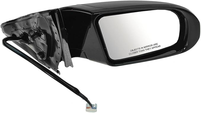TRQ 2 Piece Driver and Passenger Side Mirror Assembly Set Electric Adjustment Non-Heated No Memory Black Compatible with 2009