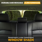 EcoNour Car Side Window Shades for Baby | 4 Pack - Car Window Sun Blocker Shades for Kids | Foldable Cling Window Cover Protects UV & Heat Glare | Window Shade for Privacy | Medium (21"x12")