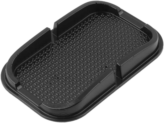 Car -Slip Mat, Multifunctional Rubber Non-Slip Dashboard Mat, Black, Medium, Holds Smartphones, Mapping, Universal Fit