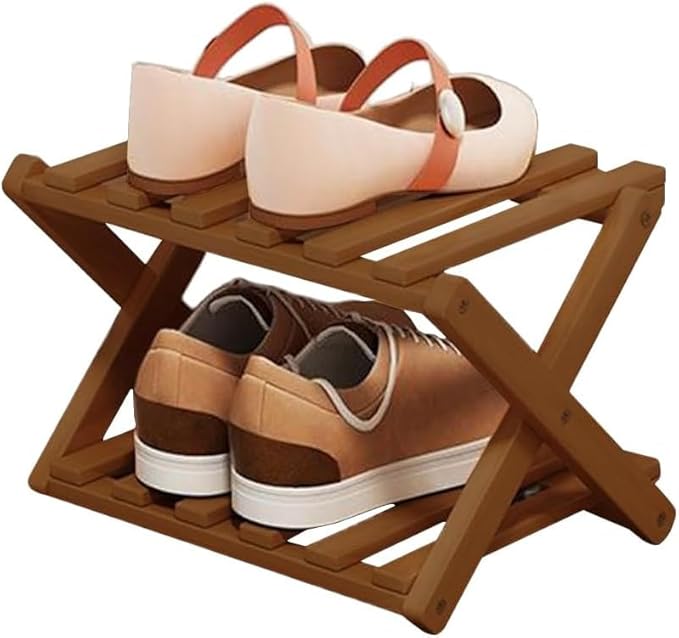YYW Bamboo Shoe Rack for Entryway, Free Standing Shoe Racks Shelf Closet, Widen Foldable Vertical Shoe Storage Organizer for 