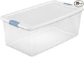 Sterilite 20-Pack Latching Box, Under Bed Storage Bins with Lids, Clear Plastic, 106 Quart - Heavy-Duty Organizing Containers