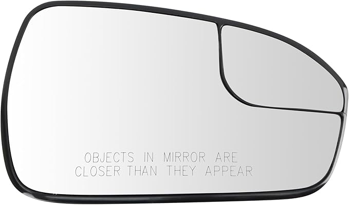 TRQ Passenger Side Mirror Glass Snap On Convex Clear Compatible with 2013-2020 Ford Fusion 2019-2020 Ford Police Responder Hy