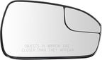 TRQ Passenger Side Mirror Glass Snap On Convex Clear Compatible with 2013-2020 Ford Fusion 2019-2020 Ford Police Responder Hy