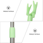 2pcs Closet Pole with Hook Telescoping Long Reach Stick Stainless Steel Clothing Hanger Garment Pole for Closet Shelf Ceiling