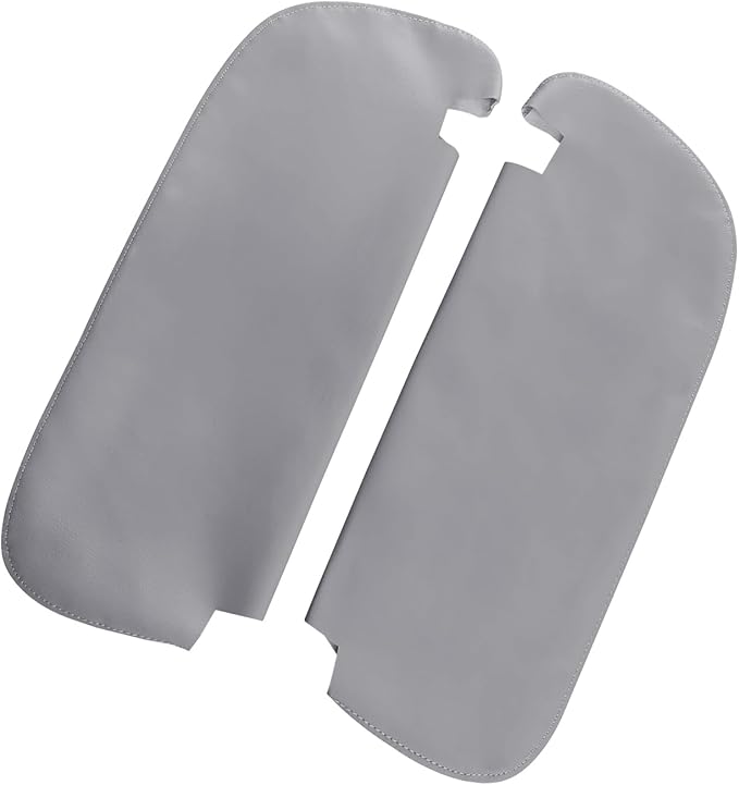 Car Sun Visor Cover Skin Replacement Fits for Dodge Ram 1500 2500 1994-2001 Microfiber Leather, Gray