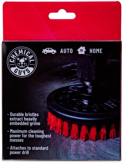 Chemical Guys ACC508 Heavy Duty Spinner Multi-Surface Drill Brush Attachment (Fits Any Standard Drill - Power Scrubber Remove
