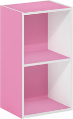 Furinno PASIR Book Shelf, 2-Tier Modern Bookshelf, Open Shelves Bookcase 9 x 12 x 21, Easy Assembly, for Living Room, Bedroom
