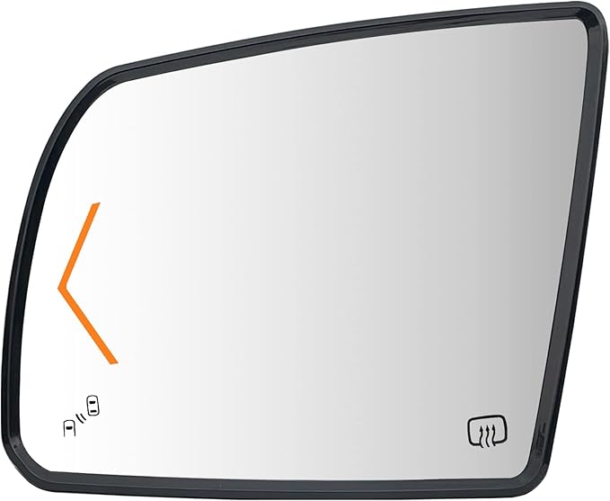 Driver Side Heated Turn Signal Blind Spot Detection Mirror Glass Replacement For 2008-2017 Toyota Sequoia 2007-2020 Toyota Tundra - Side Mirror With Rear Holder