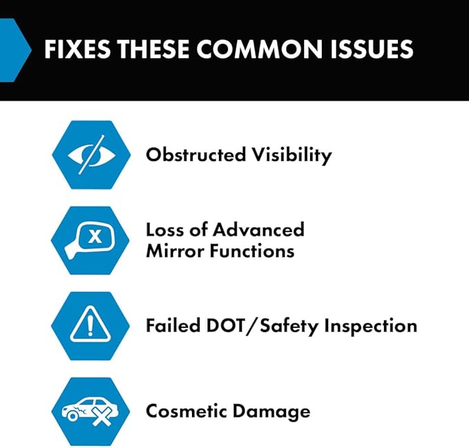 TRQ 2 Piece Driver and Passenger Side Mirror Assembly Set Electric Adjustment Heated No Memory Textured Compatible with 2011-