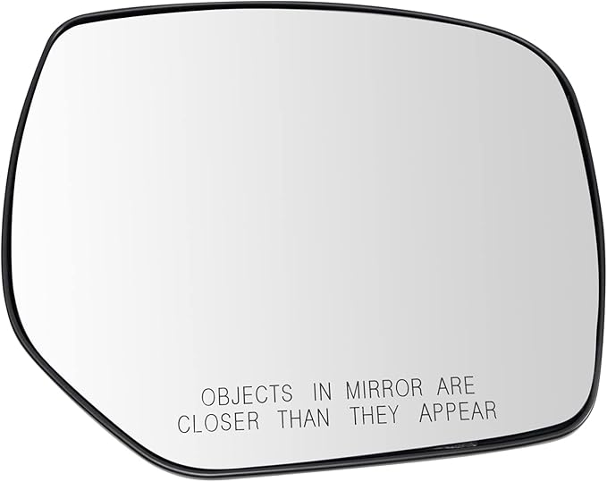 TRQ Passenger Side Mirror Glass Convex with Backing Plate For Factory Equipped Mirrors Only Compatible with 2014-2018 Subaru 