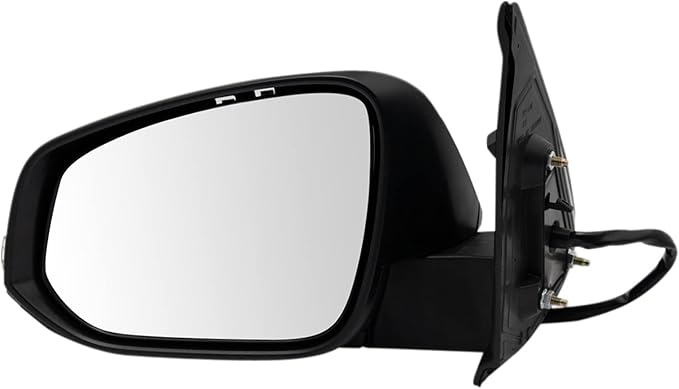 TRQ Driver & Passenger Side Power Heated Mirror Set Textured Paint to Match with Turn Signal Blind Spot Compatible with 2016-