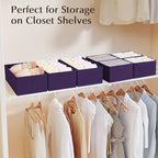 DIMJ Drawer Organizers Clothes, Set of 12 Dresser Organizer Bins, Fabric Closet Organizers and Storage, Shallow Drawer Divide