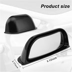 2PCS Adjustable Blind Spot Mirrors for Car Rear Seat - Wide Angle Convex B-Pillar Side View Mirror for Second Row Door Safely Get-Off, HD Glass Stick-on Auxiliary Mirror for Car SUV (Black)