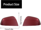 Compatible with Tesla Model Y Side Mirror Cover Replacement 2021 2022 2023 2024, Left & Right Side Rearview Mirror Cover Cap for Model Y Accessories(red)