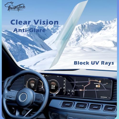 XhuangTech Car Window Tint 70% VLT, 70 Percent Nano Ceramic Window Tint Roll 40" Inch x 98.5'Ft, Automotive Window Film for Sun & Glare Protection UV Heat Blocking,Scratch Resistant