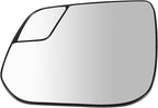 TRQ Driver Side Mirror Glass Heated Compatible with 2015-2021 Chevrolet Colorado GMC Canyon GM1324176