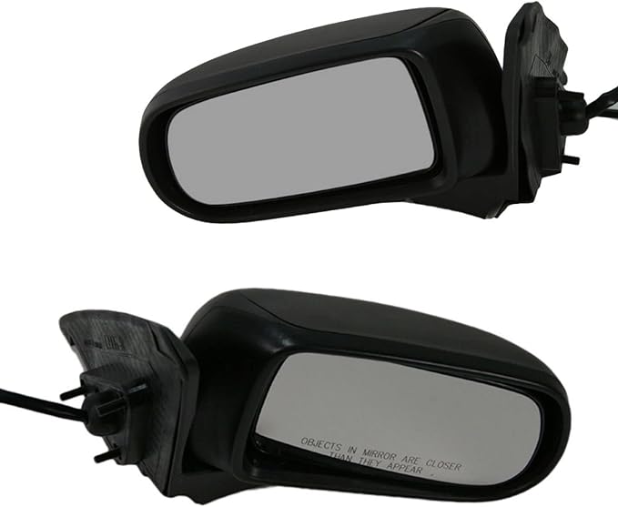 TRQ Driver & Passenger Side Mirror Set Compatible with 1999-2003 Mazda Protege 2003 Protege5 MA1320130 MA1321130