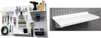 Wall Control Pegboard Organizer 4 ft. Metal Pegboard Standard Tool Storage Kit & Pegboard Shelf 6in Deep Pegboard Shelf Assem