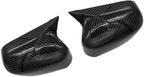 2Pcs Ox Horn Side Mirror Cover Exterior Decoration Rearview Mirror Guard Cover Trim for Honda Civic 2006-2011 Carbon Fiber Mirror Cap Cover Replacement