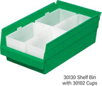 Akro-Mils 30130 Plastic Shelf Bins, Heavy Duty Storage Bins for Garage, Closet, and Drawer Organization, 12" x 6-1/2" x 4", G