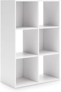 Signature Design by Ashley Onita Modern 3-Tier Floor Standing 6 Cube Organizer for Living Room, Wood, Works with 10.5 W x 10.