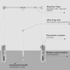 Nisorpa Pull Down Closet Rod, Adjustable 35-48 Inch Aluminium Wardrobe Lift Rail Organizer Buffer Return Closet Rod Pull Down