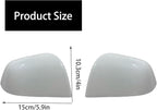 Compatible with Tesla Model Y Side Mirror Cover Replacement 2021 2022 2023 2024, Left & Right Side Rearview Mirror Cover Cap for Model Y Accessories(white)2pcs