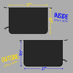ggomaART Car Side Window Sun Shade - Universal Reversible Magnetic Curtain for Baby and Kids with Sun Protection Block Damage from Direct Bright Sunlight, and Heat - 1 Piece of Solid Black