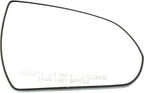 For Hyundai Elantra Mirror Glass 2017 2018 Driver and Passenger Side Pair/Set | Non-Heated | Flat Glass Type | w/Backing Plate and BSG | HY1320224, HY1321224 | 87611F3050, 87621F3050