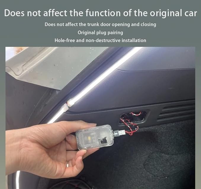 Trunk LED Light Strip, Compatible with 2022-2025 Toyota RAV4, Flexible Waterproof Silicone Embedded Cuttable Trunk Light Strip, Cool White