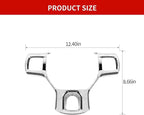 Hoolcar Interior Steering Wheel Cover ABS Trim Compatible with 2010-2017 Dodge RAM Accessories, Chrome