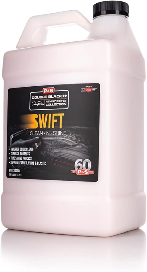 P & S PROFESSIONAL DETAIL PRODUCTS Swift Clean & Shine - Interior Cleaner & Protectant for Leather, Vinyl, Plastic - Cleans, 