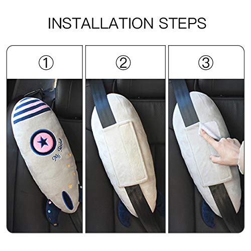 Seat Belt Pillow Kids Car Seat Belt Cover Vehicle Shoulder Pads Car Seatbelt Cushion for Kids Seat Strap Pillows Kids Animal Travel Pillow
