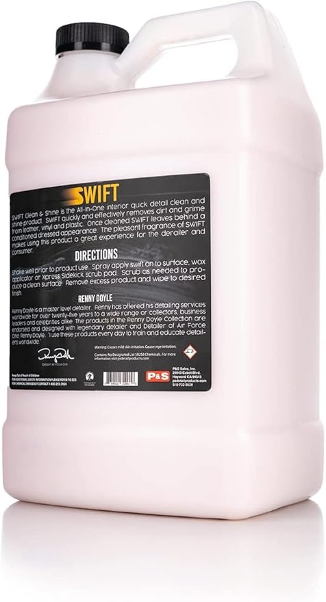 P & S PROFESSIONAL DETAIL PRODUCTS Swift Clean & Shine - Interior Cleaner & Protectant for Leather, Vinyl, Plastic - Cleans, 