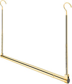 Adjustable Hanging Closet Rod, Extender Hanging Rod, Closet Hanging Organizer, Heavy Duty Closet Bar, Hanging Rod (Gold, 1 Pa