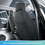 Road Comforts Car Seat Covers for Front Seat, Low Back Heavy Duty Breathable Flax Seat Protector, Airbag, Not Seat Belt Compa