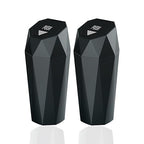 Car Trash Can with Lid，Mini Diamond Design Automatic Portable Trash Can，Small Trash Bin for Automotive Office Home Kitchen (2, Black)